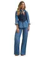 Wrangler Women's Dark Denim Bustier Denim Vest 112385709