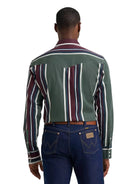 Wrangler Men's Field Olive Vintage-Inspired Brushpopper Western Snap Work Shirt 112385788