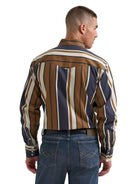 Wrangler Men's Amber Wheat Vintage-Inspired Brushpopper Western Snap Work Shirt 112385789