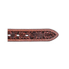 Men's Cowboy Chrome Cognac Belt with Floral Tooling 1136
