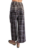 ee:some Women's Cocoa Plaid Patch Pocket Wide Leg Pants 