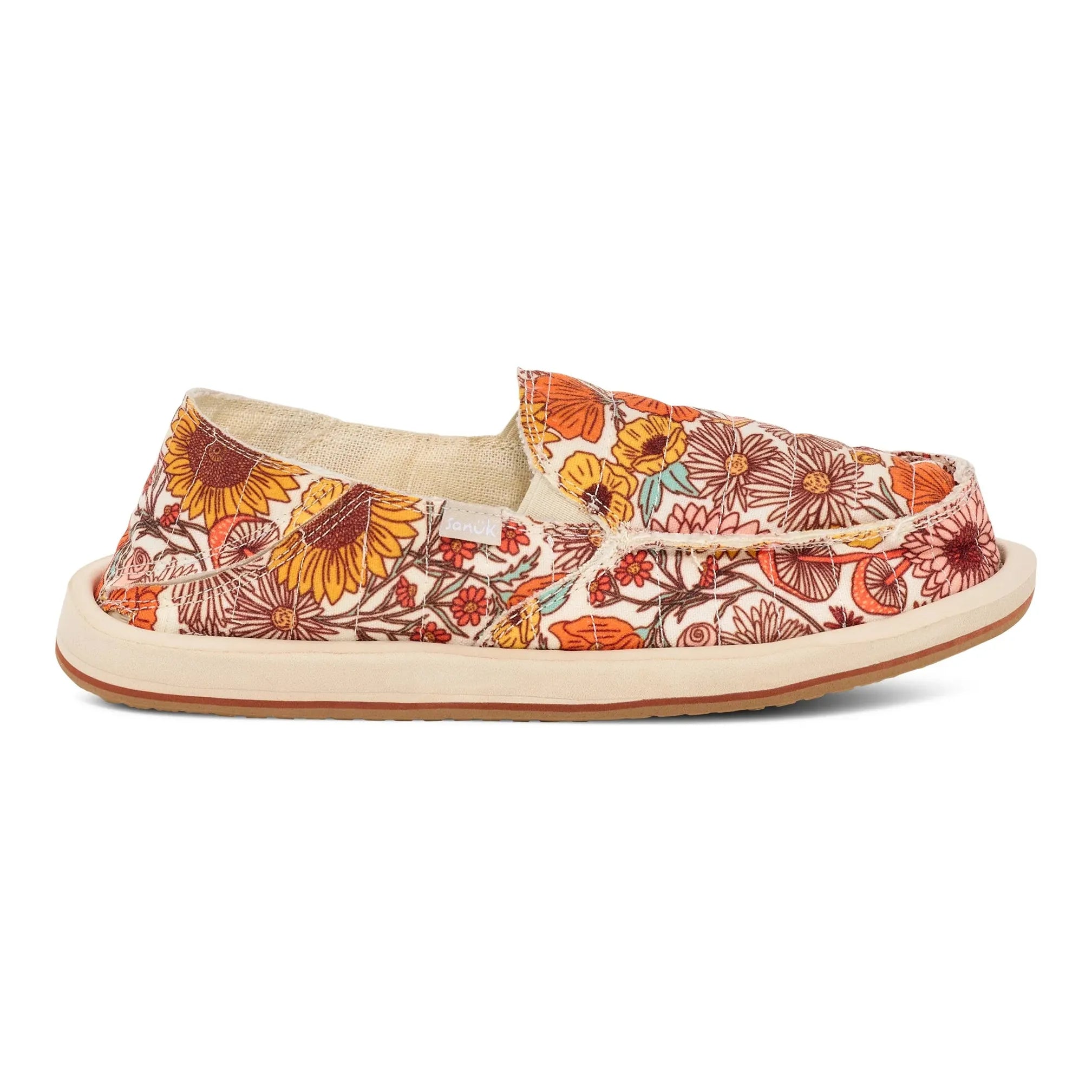 Women's Sanuk Donna Floral Quilt Casuals 1165291-SNSH - Crazy House Western Wear