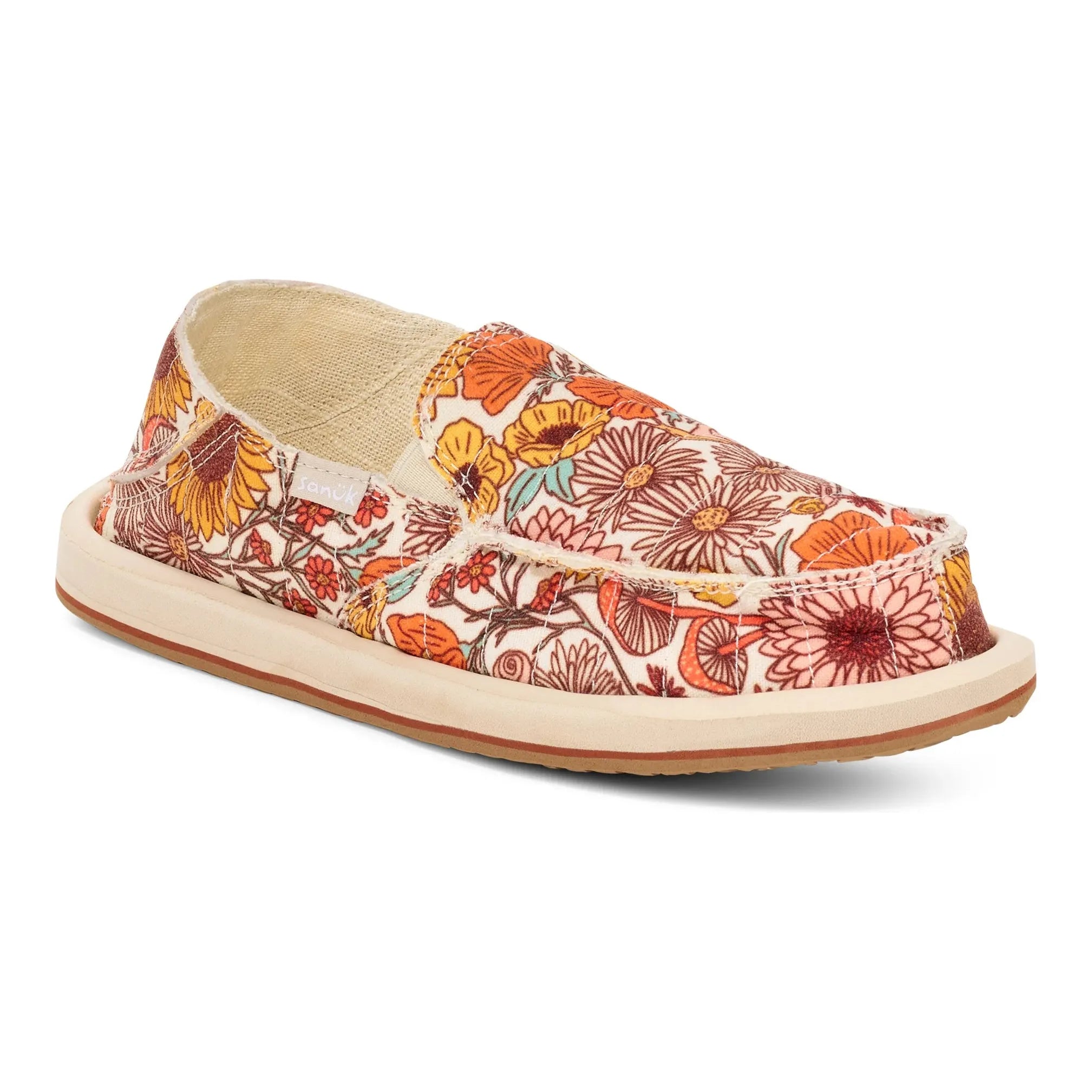 Women's Sanuk Donna Floral Quilt Casuals 1165291-SNSH - Crazy House Western Wear