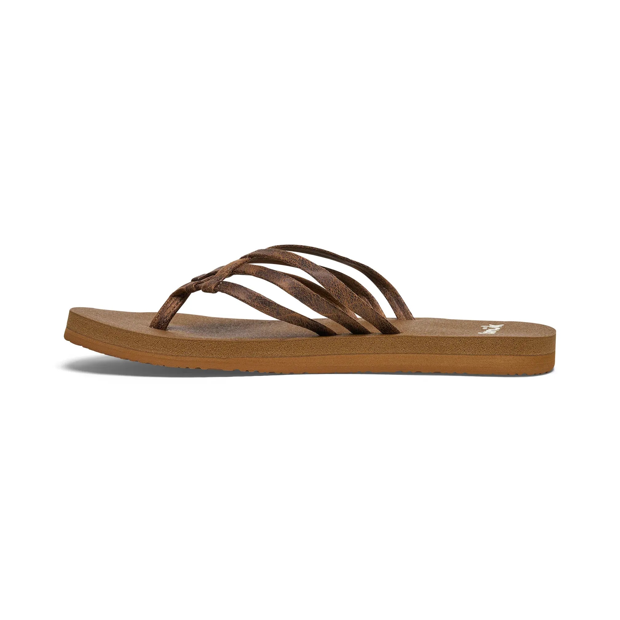 Women's Sanuk Ojai Tan Yoga Sandy Novelty Flip Flops 1174691-OJTAN