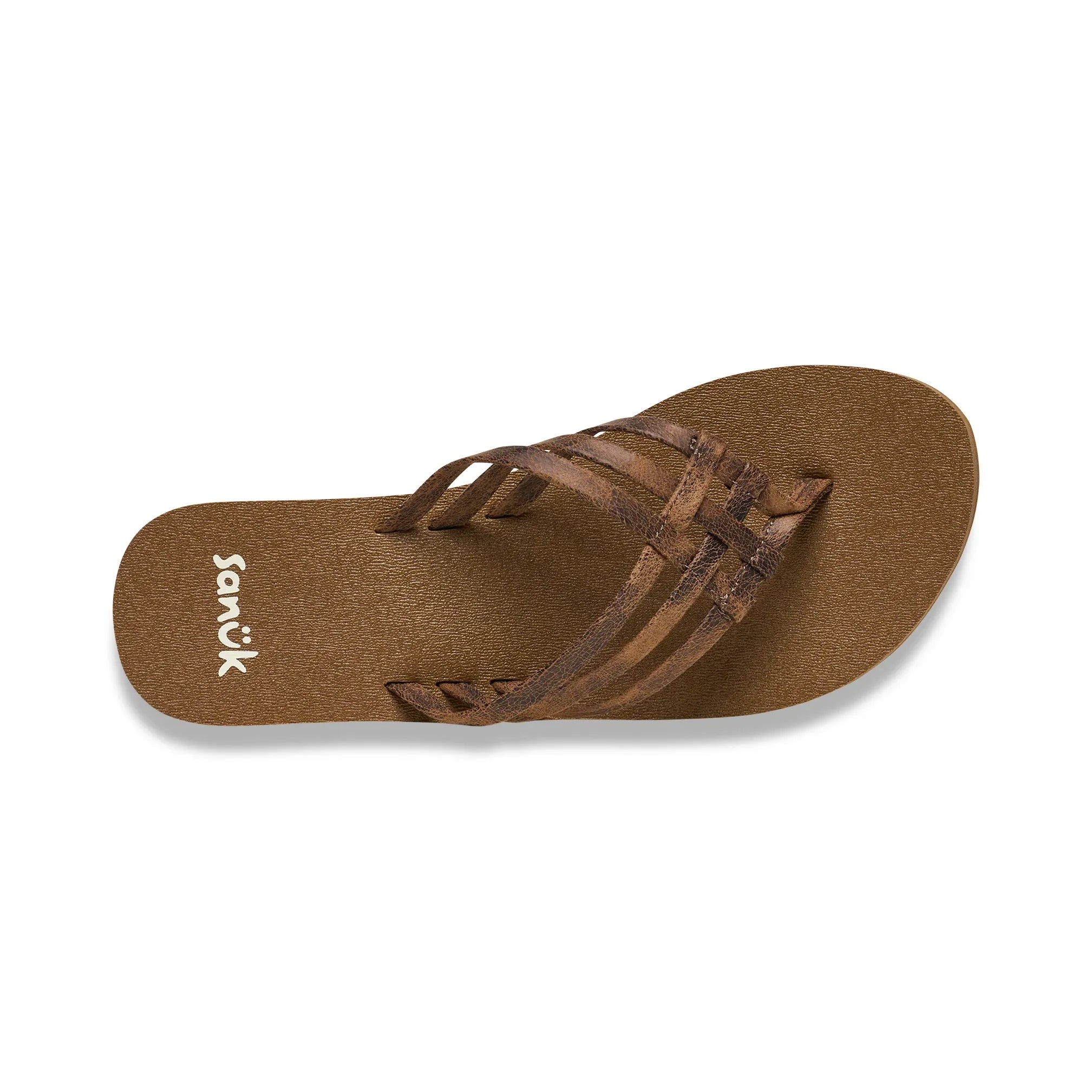 Women's Sanuk Ojai Tan Yoga Sandy Novelty Flip Flops 1174691-OJTAN
