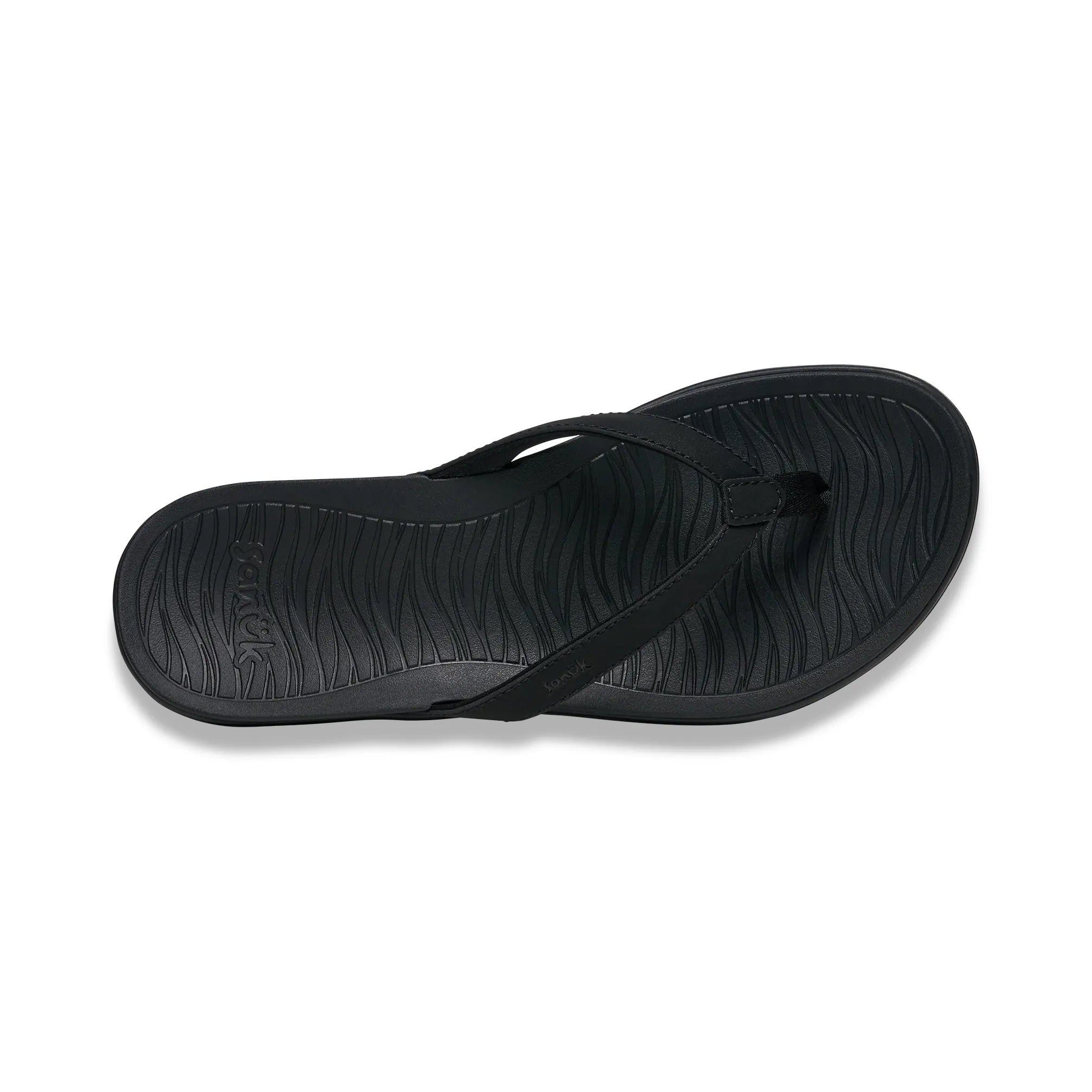 Women's Sanuk Black Wave Whisper Flip Flops 1234584-BLK