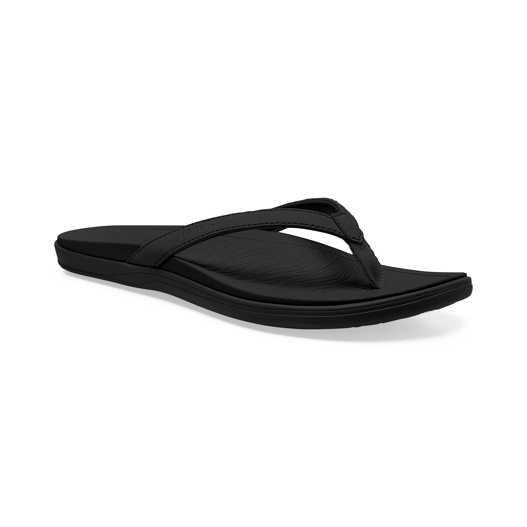 Women's Sanuk Black Wave Whisper Flip Flops 1234584-BLK