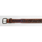 Boy's Cowboy Chrome Belt with Floral and Cross Tooling 125