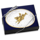 Men's Montana Silversmiths Classic Western Two-Tone Buckle With Bull Rider 1255-528