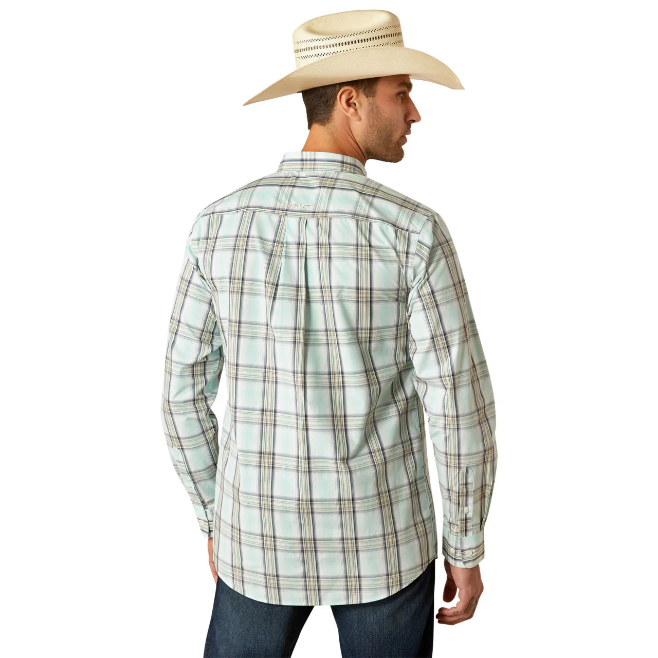 Men's Ariat Pro Series Corban Mint Fitted Shirt 10054808 - Crazy House Western Wear