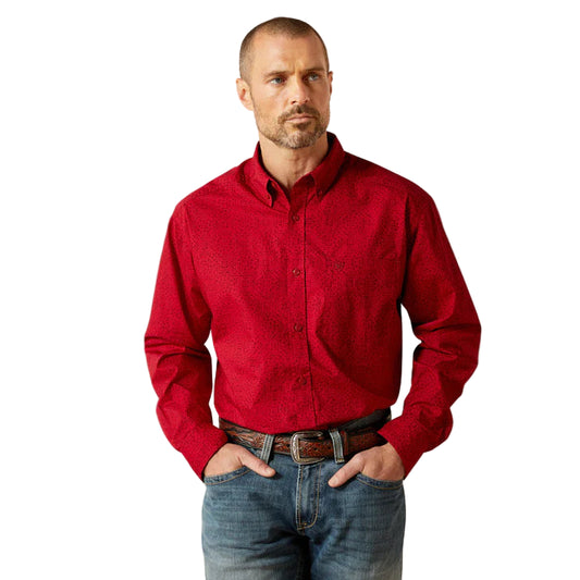 Men's Ariat Red Tyson Classic Fit Shirt