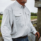 Men's Poncho Long Sleeve "The Lonesome Dove" Snap Shirt 