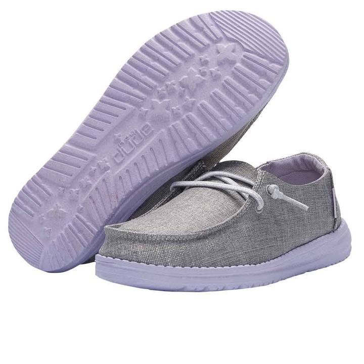 Girl's Hey Dude Wendy Sparkling Grey Lilac 130123166