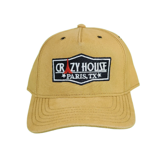 Embroidered Tan Canvas Snapback - Crazy House Western Wear