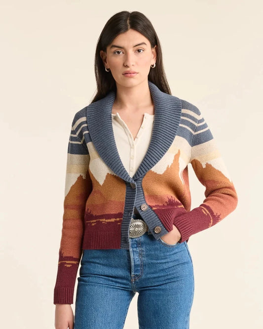 Pendleton Western Scenic Cotton Cardigan - Crazy House Western Wear