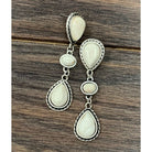 Women's Isac White Turquoise Post Earrings 722146