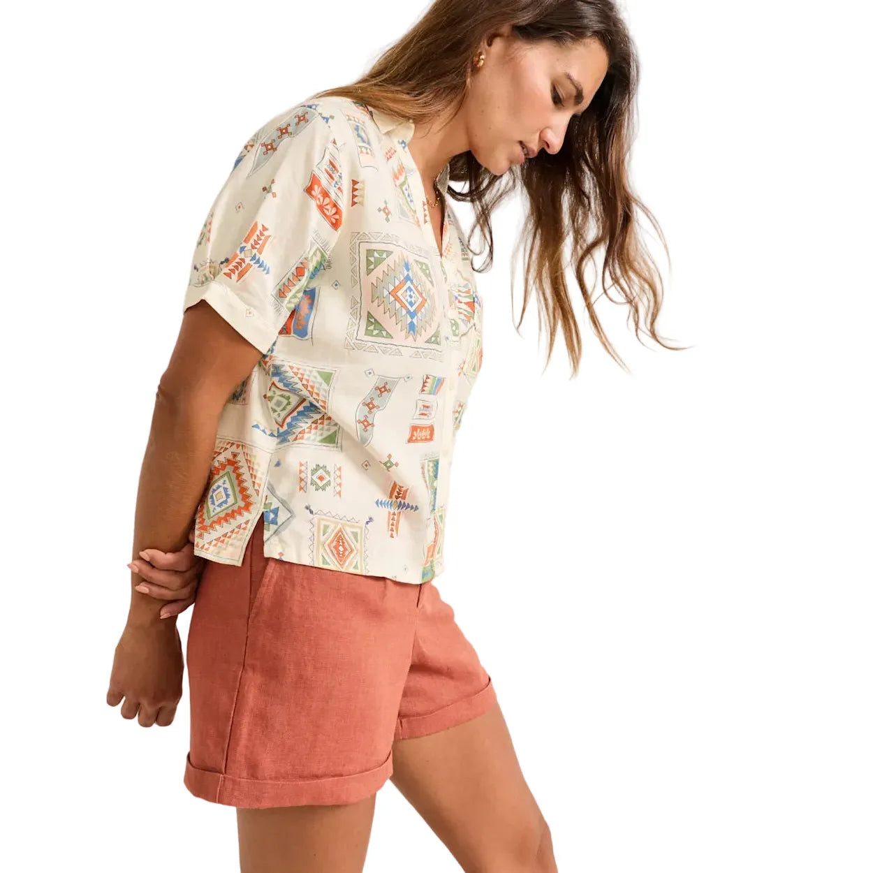 Women's Pendleton Short Sleeve Harlow Linen Shirt TM659-84030