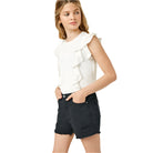 Girls Hayden Stonewash Distressed Denim Shorts GJ3329 - Crazy House Western Wear