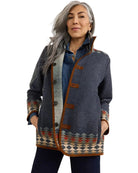Pendleton Women's Indigo Multi Harding Reversible Wool Coat TE375