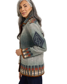 Pendleton Women's Indigo Multi Harding Reversible Wool Coat TE375