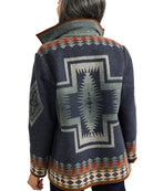 Pendleton Women's Indigo Multi Harding Reversible Wool Coat TE375