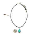 Women's Isac Handmade Navajo Arrowhead Turquoise Necklace 