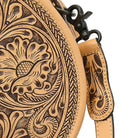 American Darling Women's Round Hand Tooled Leather Canteen Bag ADBGZ809