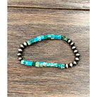 Women's Isac Handmade Navajo Gemstone Stretch Bracelet 711192