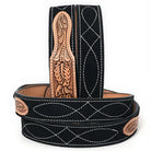 Women's American Darling Black Suede Western Belt ADBLF335