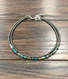 Women's Turquoise and Navajo 15" Western Gemstone Necklace 
