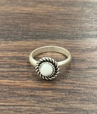 Women's Isac 6mm White Turquoise, Brass Adjustable Ring 750400-1