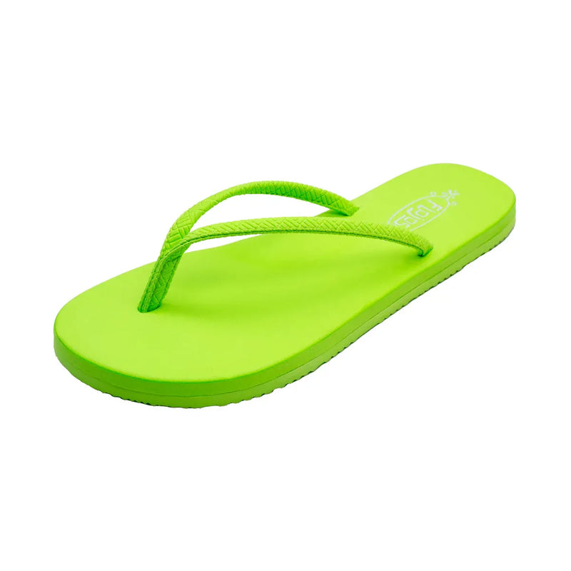 Women's Flojos Neon Lime Weave Fiesta Lite Flip Flops 157-NEON