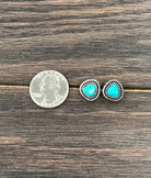 Isac 7mm Irregular Turquoise Stud Earrings 723045
