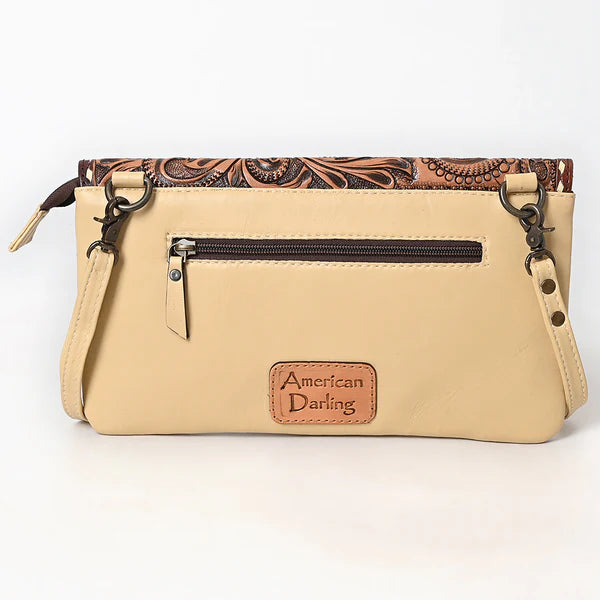 Women's American Darling Quilted and Tooled Leather Crossbody Bag ADBG1672A