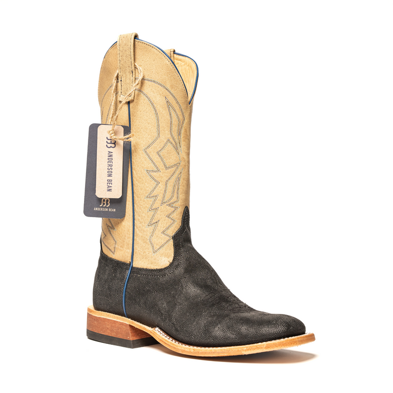 Anderson Bean Black Elephant with 13" Tan Sinsation Top - Crazy House Western Wear