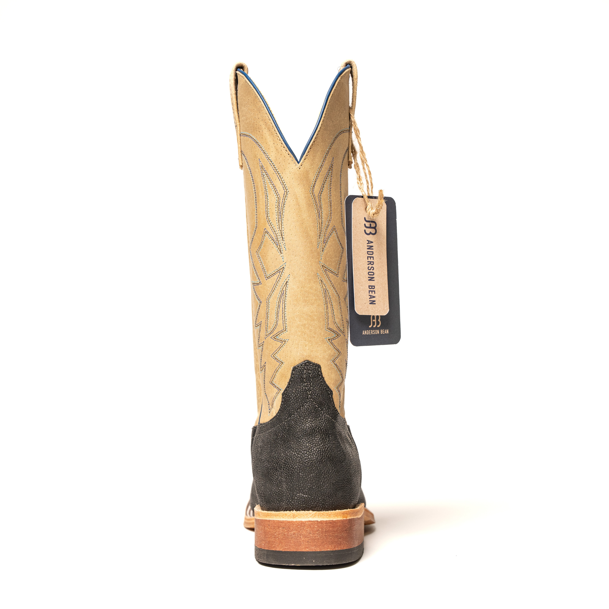 Anderson Bean Black Elephant with 13" Tan Sinsation Top - Crazy House Western Wear