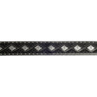Men's Cowboy Chrome Black Belt with Nailheads and Diamond Conchos 1612 