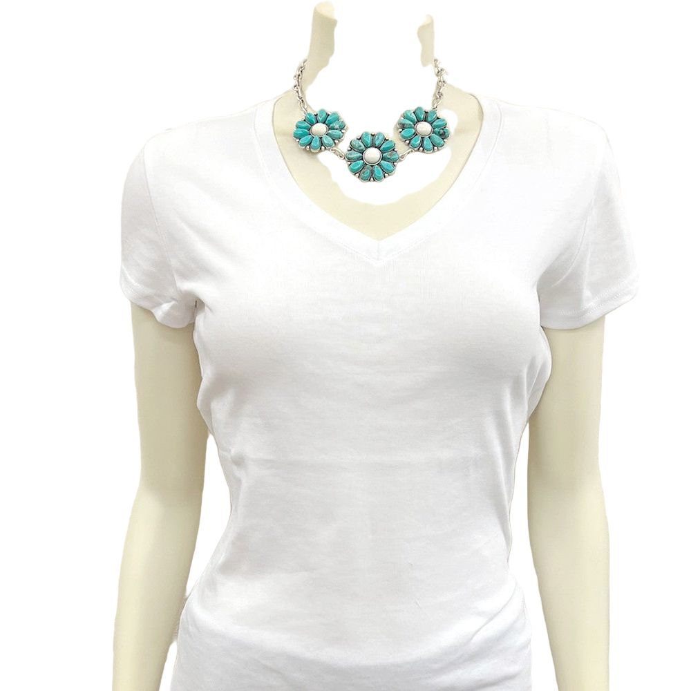 Women's  Isac 15" Long Handmade Navajo Turquoise Necklace