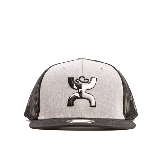 Men's Hooey Black and Grey Snapback 2220T-GYBK