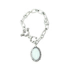 Women's Isac White Turquoise Charm Bracelet 