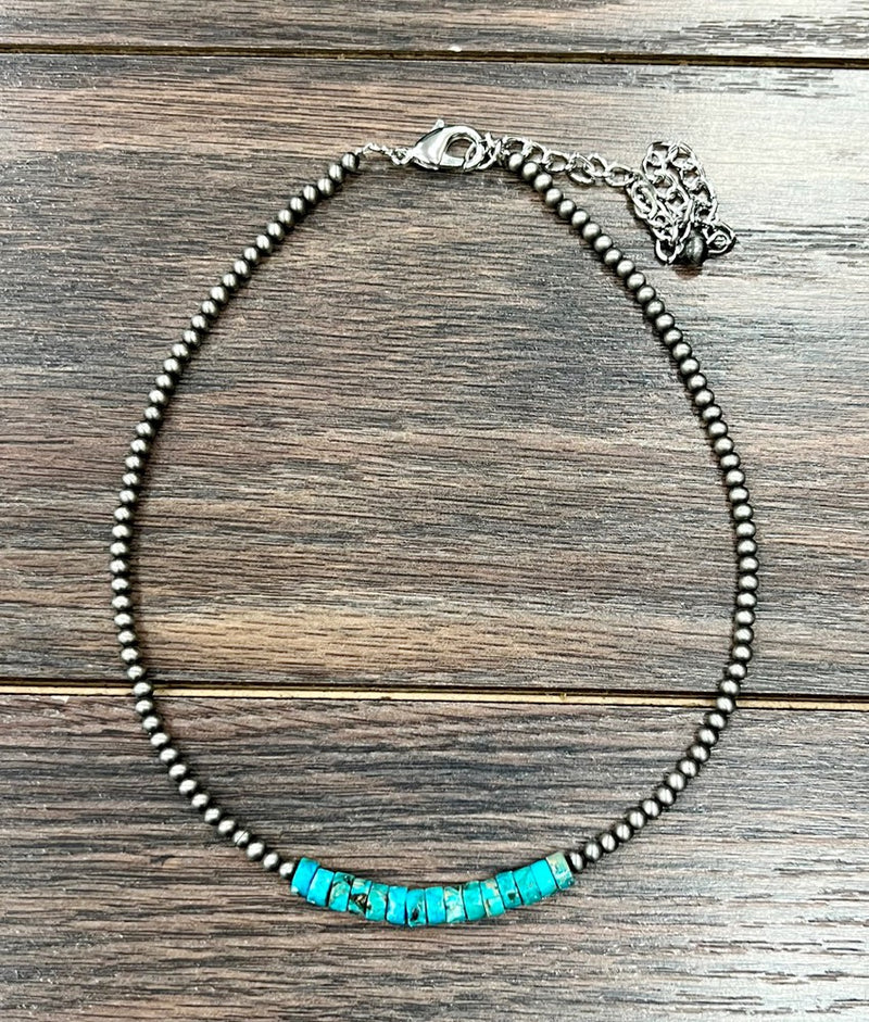 Women's Isac 15" Handmade Navajo Gemstone Necklace 735790