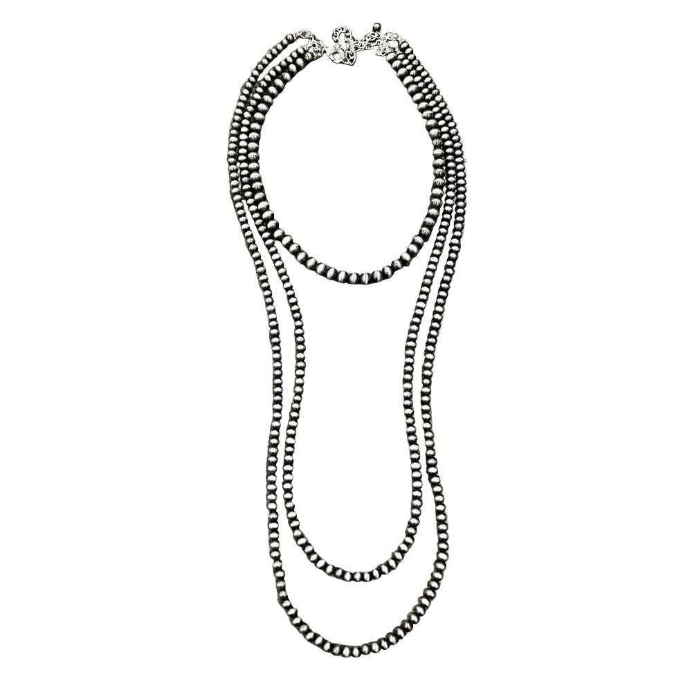 Women's Isac 34" Extra-Long Handmade Navajo Bead Necklace 