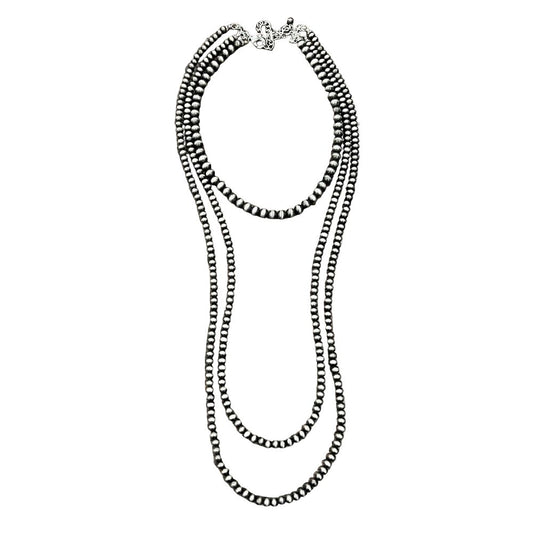 Women's Isac 34" Extra-Long Handmade Navajo Bead Necklace 