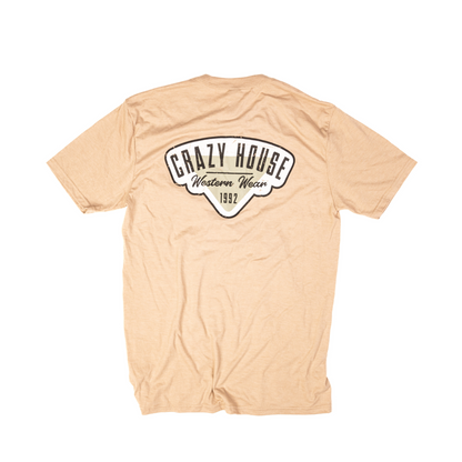 Crazy House Desert Tan Shirt With Design On The Back - Crazy House Western Wear