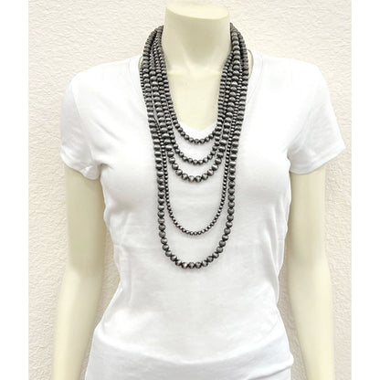 Women's Isac Handmade 5-strand Navajo Bead Necklace 