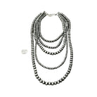 Women's Isac Handmade 5-strand Navajo Bead Necklace 