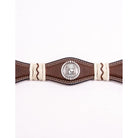 Men's Cowboy Chrome Scalloped Belt with Rawhide Braid and Praying Cowboy Conchos 1785