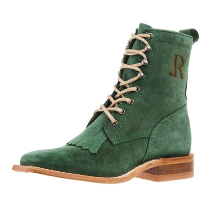 Women's R Watson 8" Teal Lacer Roughout Boot RWL8915-2 - Crazy House Western Wear