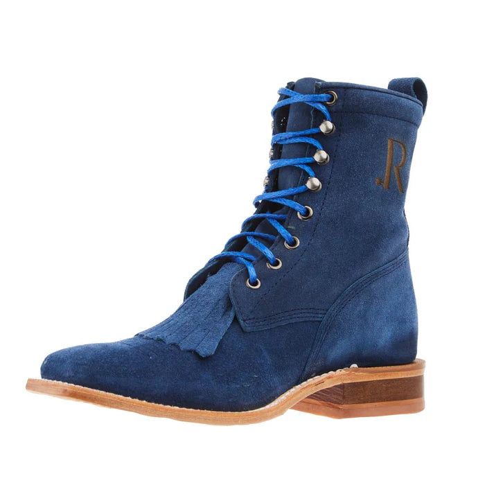 Women's R. Watson 8" Royal Blue Lacer Roughout Boot RWL8918-2 - Crazy House Western Wear