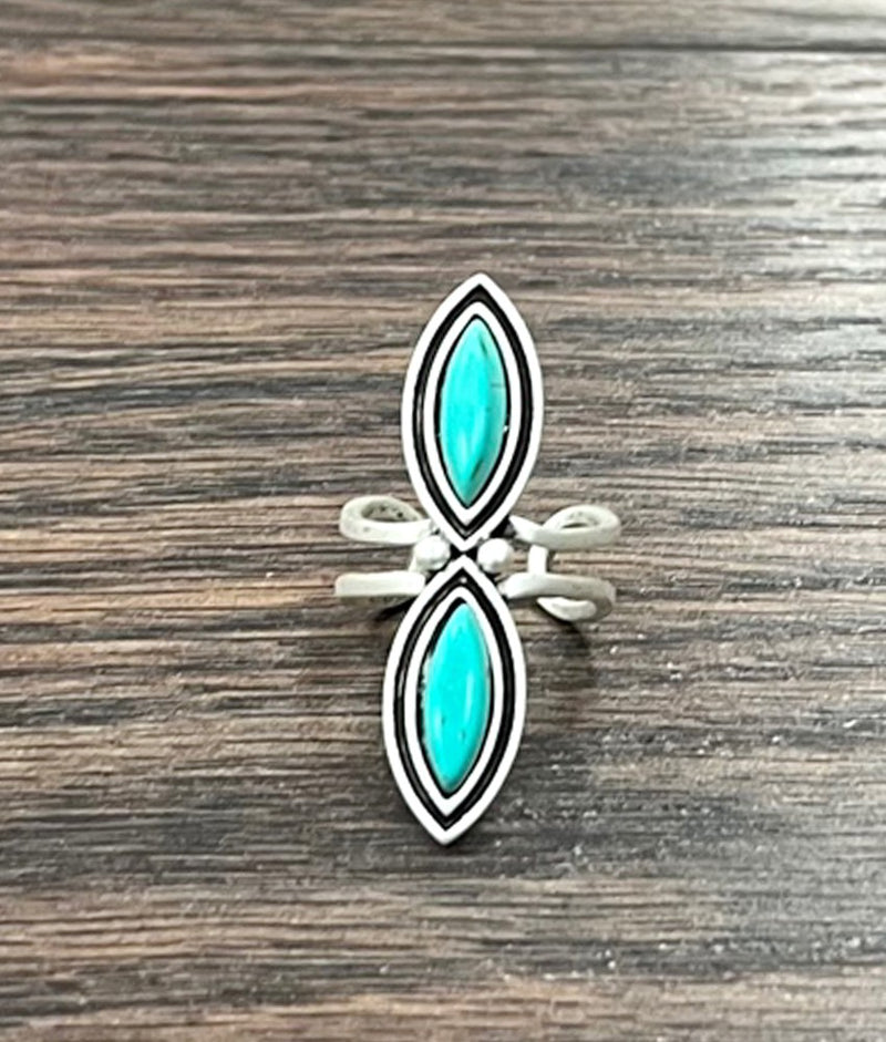 Women's Isac 1.7" Turquoise Adjustable Ring 750457
